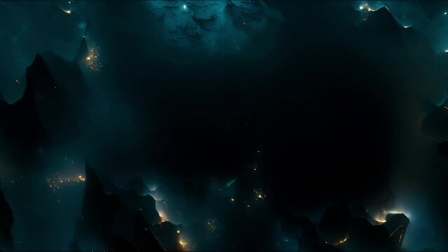 Dynamic dark blue backdrop with abstract animation, perfect for digital projects.