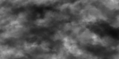Modern Dark and Dramatic Storm Clouds Area Background. Storm background with gray clouds. Isolated white fog on the black background, smoky effect for photos and artworks. Overlay for photos.