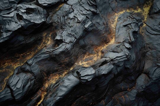 High-resolution photo of volcanic rock, capturing the harsh and uneven surface
