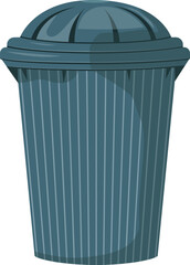Trash can isolated on white background. Vector illustration.