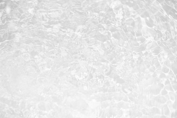 White water surface texture with ripples, splashes, and bubbles. Abstract summer banner background Water waves in sunlight with copy space cosmetic moisturizer micellar toner emulsion. White water. - obrazy, fototapety, plakaty