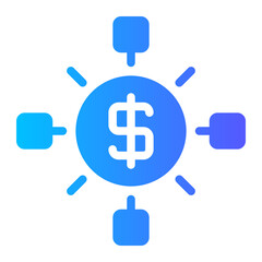 Obraz premium distribution gradient icon