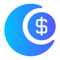 moon gradient icon