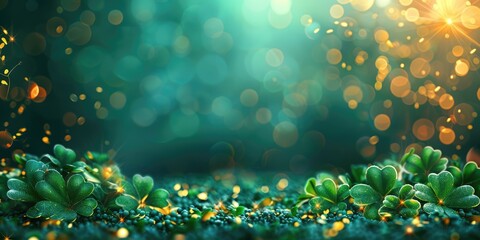 Honor St. Patrick's Day with a vibrant banner. Generative Ai
