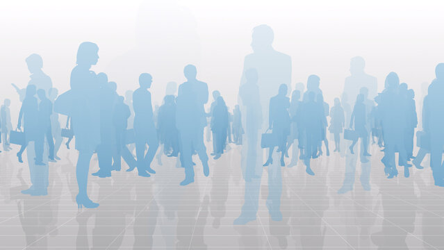 City business person office silhouette concept CG background