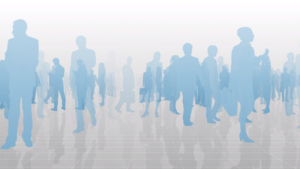 City business person office silhouette concept CG background