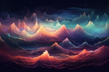 Generative art mimicking aurora borealis