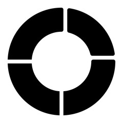 Fototapeta na wymiar donut chart glyph icon