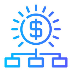 money gradient icon