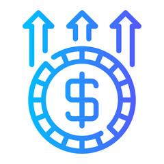 up arrow gradient icon