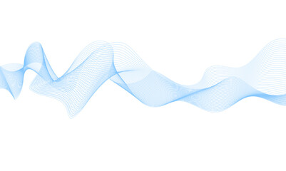 Abstract blue background with technology business wave lines. Digital future technology concept wave curve lines. Frequency sound wave line background. Science, banner, business, poster, template