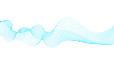 Abstract blue background with technology business wave lines. Digital future technology concept wave curve lines. Frequency sound wave line background. Science, banner, business, poster, template