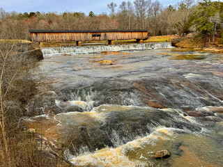 Covered Bridge at Watson Mill State Park in Comer Georgia