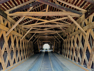 Inside Covered Bridge at Watson Mill State Park in Comer Georgia