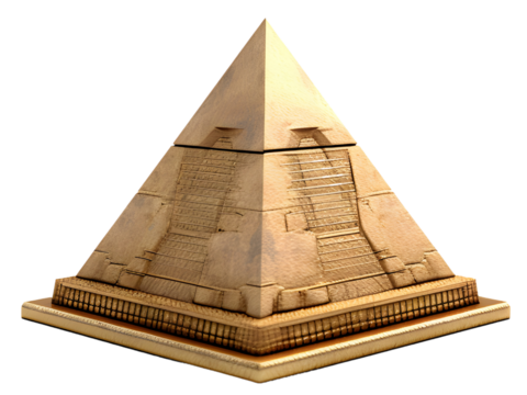 triangular 3D ancient historical pyramid PNG