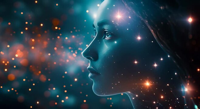 Loopable Illustrative 3D Animation of Neural Network. Concept: Chatbot, Artificial Intelligence, Deep Learning, Machine Learning and Large Language Model Visualization