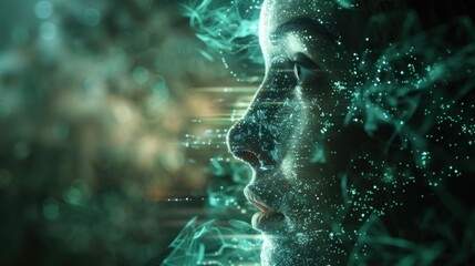 Dreamy Artificial Intelligence Concept. Ethereal Visions of the Future Blending Science Fiction with Technological Innovation