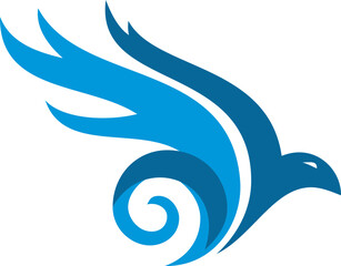 eagle bird abstract logo abstract blue bird