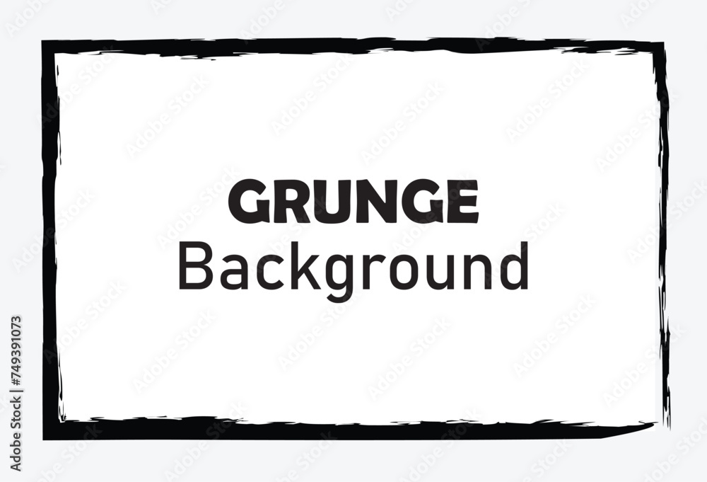 Poster grunge frame. hand drawn textured design elements. grunge frame. black splatter edge on grey backgro