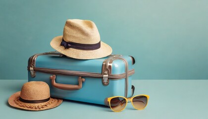 hat and sunglasses