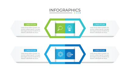 Vector infographic design template with 4 options or steps