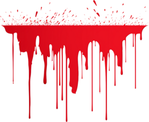 Red paint splatter, splash, drips, simple minimal