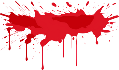 Red paint splatter, splash, drips, simple minimal