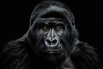 Uganda mountain gorilla silverback  - obrazy, fototapety, plakaty
