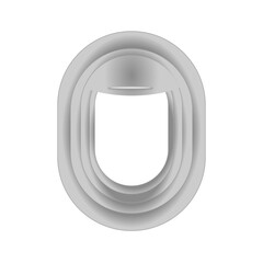 plane window isolated transparent background vector