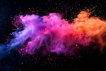 Obraz premium explosion of colorfull pigments