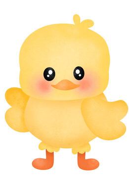 Yellow baby chick easter clipart