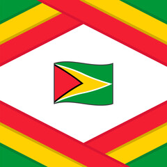 Guyana Flag Abstract Background Design Template. Guyana Independence Day Banner Social Media Post. Guyana Template