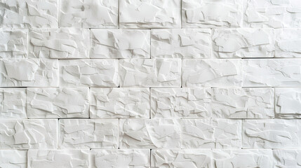 White brick wall texture background. It can be used for stone tile block wallpaper, modern interior and exterior and backdrop design. 