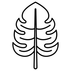 monstera leaf illustration