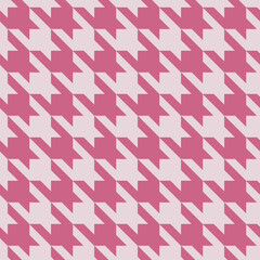 Tweed check plaid pattern in trendy coral color.Seamless houndstooth pattern.