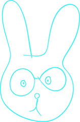 Doodle funny rabbit
