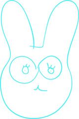 Doodle funny rabbit