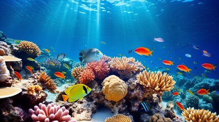 Photo of a coral colony on a reef, Egypt
