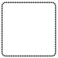 Vector Shape Rectangle Black Frame, Isolated On White