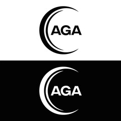 AGA logo. A G A design. White AGA letter. AGA, A G A letter logo design. Initial letter AGA linked circle uppercase monogram logo. A G A letter logo vector design. top logo, Most Recent, Featured,