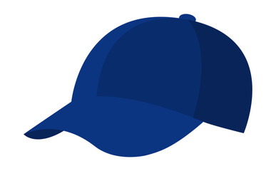 青いキャップ帽子のベクターイラスト - obrazy, fototapety, plakaty