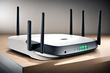 wireless router on white background