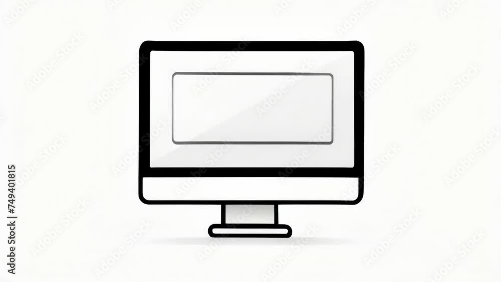 Poster A computer monitor with a blank screen. Perfect for technology concepts.