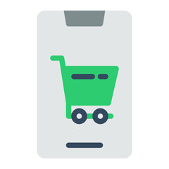 This is the online shopping icon from the Shopping icon collection with an Color style