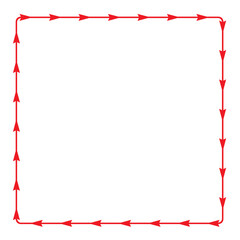 Obraz premium red arrow frame for text border