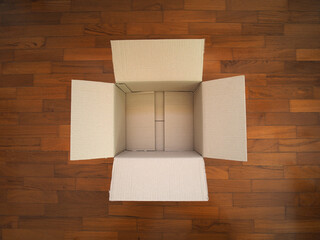 open cardboard box - 749402819