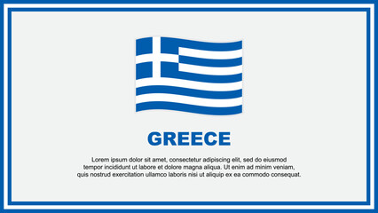 Greece Flag Abstract Background Design Template. Greece Independence Day Banner Social Media Vector Illustration. Greece Banner