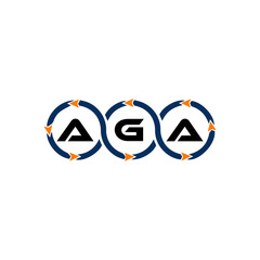 AGA logo. A G A design. White AGA letter. AGA, A G A letter logo design. Initial letter AGA linked circle uppercase monogram logo. A G A letter logo vector design. top logo, Most Recent, Featured,