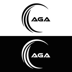 AGA logo. A G A design. White AGA letter. AGA, A G A letter logo design. Initial letter AGA linked circle uppercase monogram logo. A G A letter logo vector design. top logo, Most Recent, Featured,