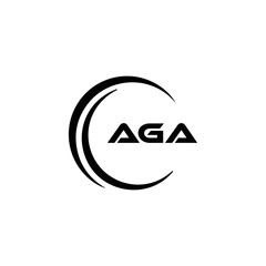 AGA logo. A G A design. White AGA letter. AGA, A G A letter logo design. Initial letter AGA linked circle uppercase monogram logo. A G A letter logo vector design. top logo, Most Recent, Featured,